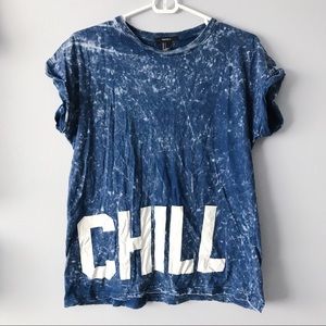 Forever 21 Distressed Print Graphic Tee